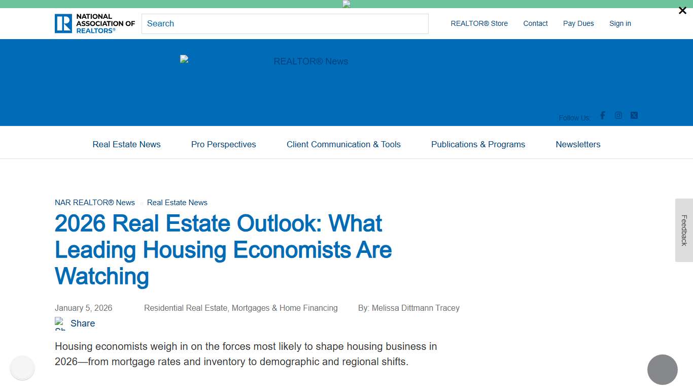 2026 Real Estate Outlook: What Leading Housing Economists Are Watching