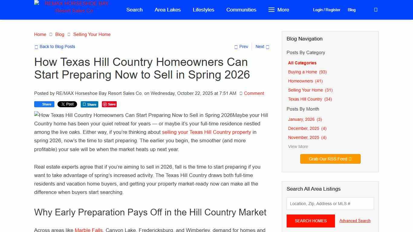 How Texas Hill Country Homeowners Can Start Preparing Now to Sell in Spring 2026